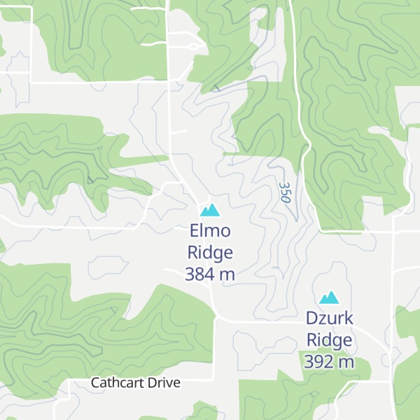 Map of Elmo Ridge