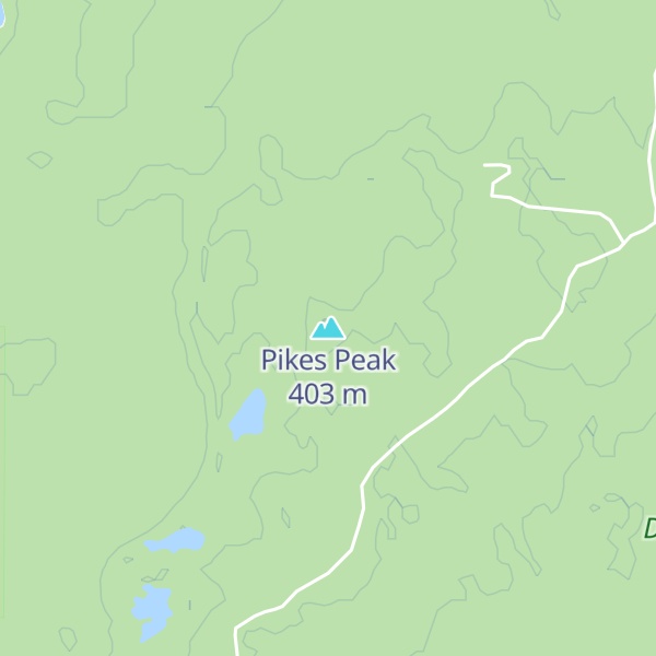 Map of Pikes Peak