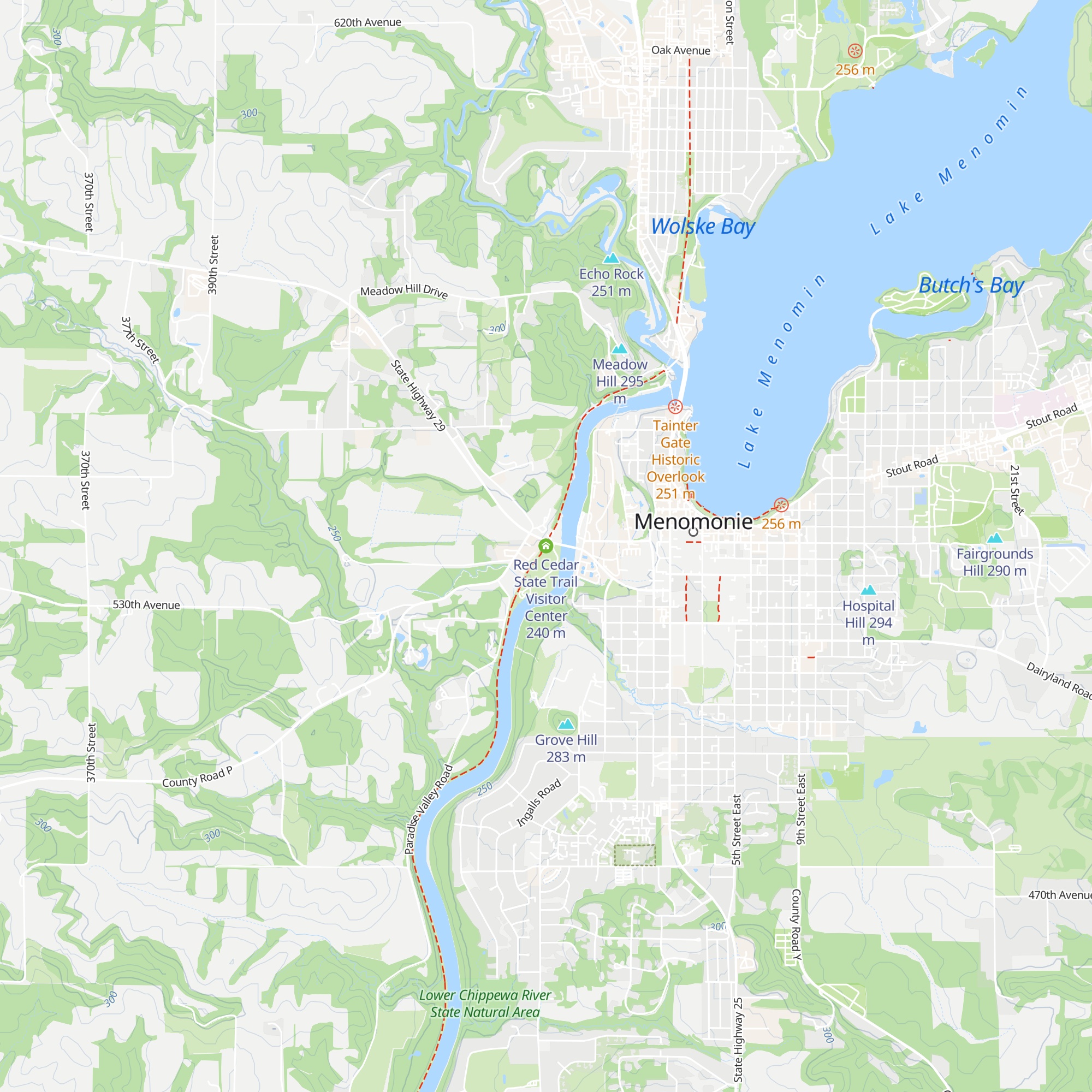 Red Cedar State Trail Visitor Center map