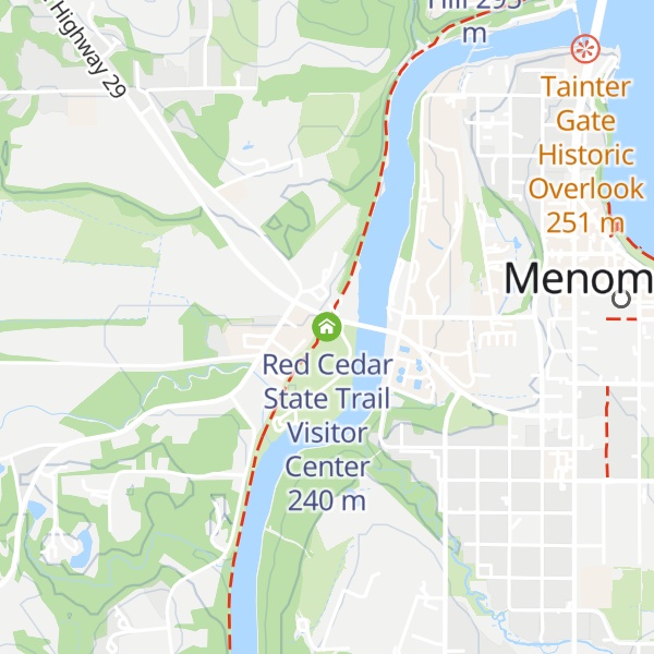 Map of Red Cedar State Trail Visitor Center