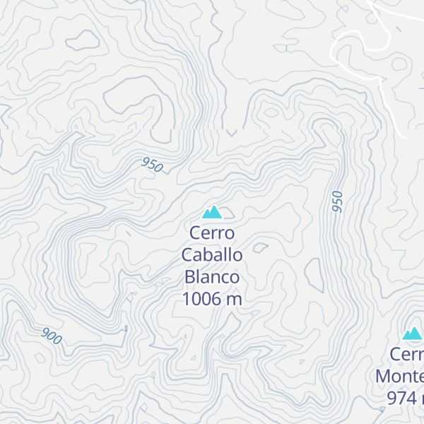 Map of Cerro Caballo Blanco