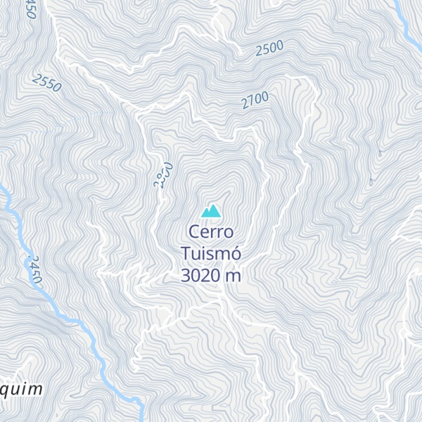 Map of Cerro Tuismó