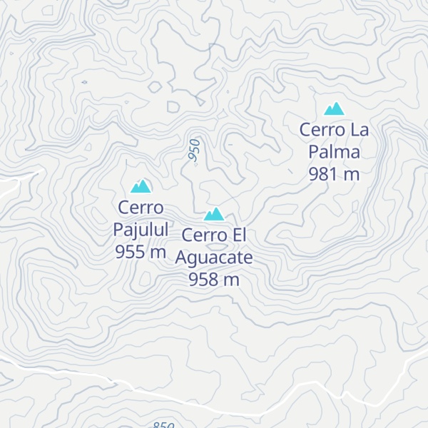 Map of Cerro El Aguacate