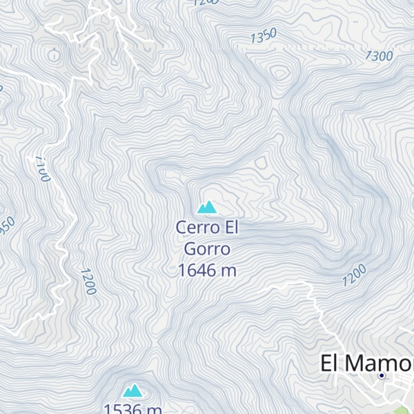 Map of Cerro El Gorro