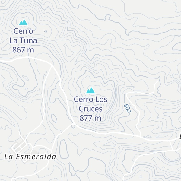 Map of Cerro Los Cruces