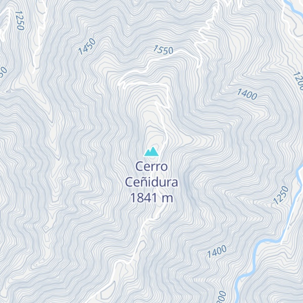 Map of Cerro Ceñidura
