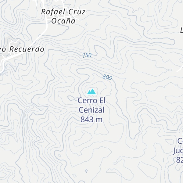 Map of Cerro El Cenizal
