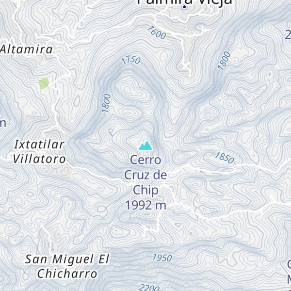 Map of Cerro Cruz de Chip