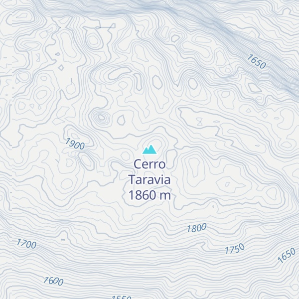 Map of Cerro Taravia