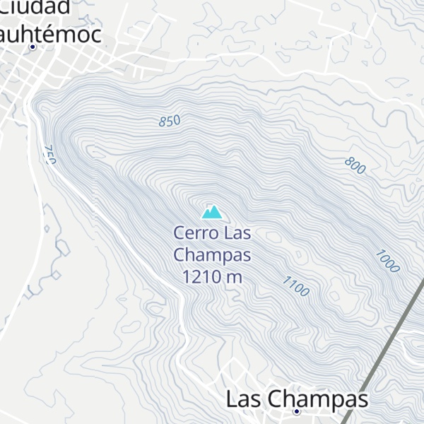Map of Cerro Las Champas