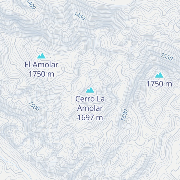 Map of Cerro La Amolar