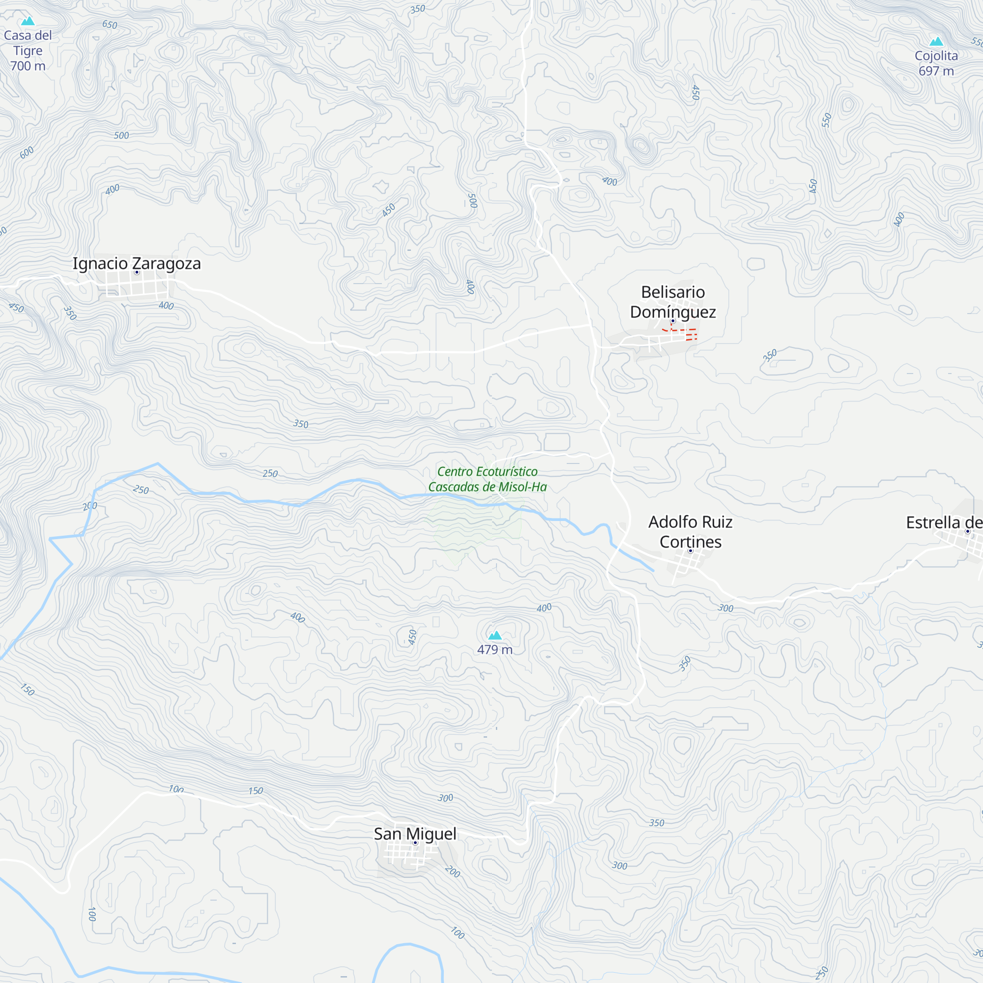 Cabañas map