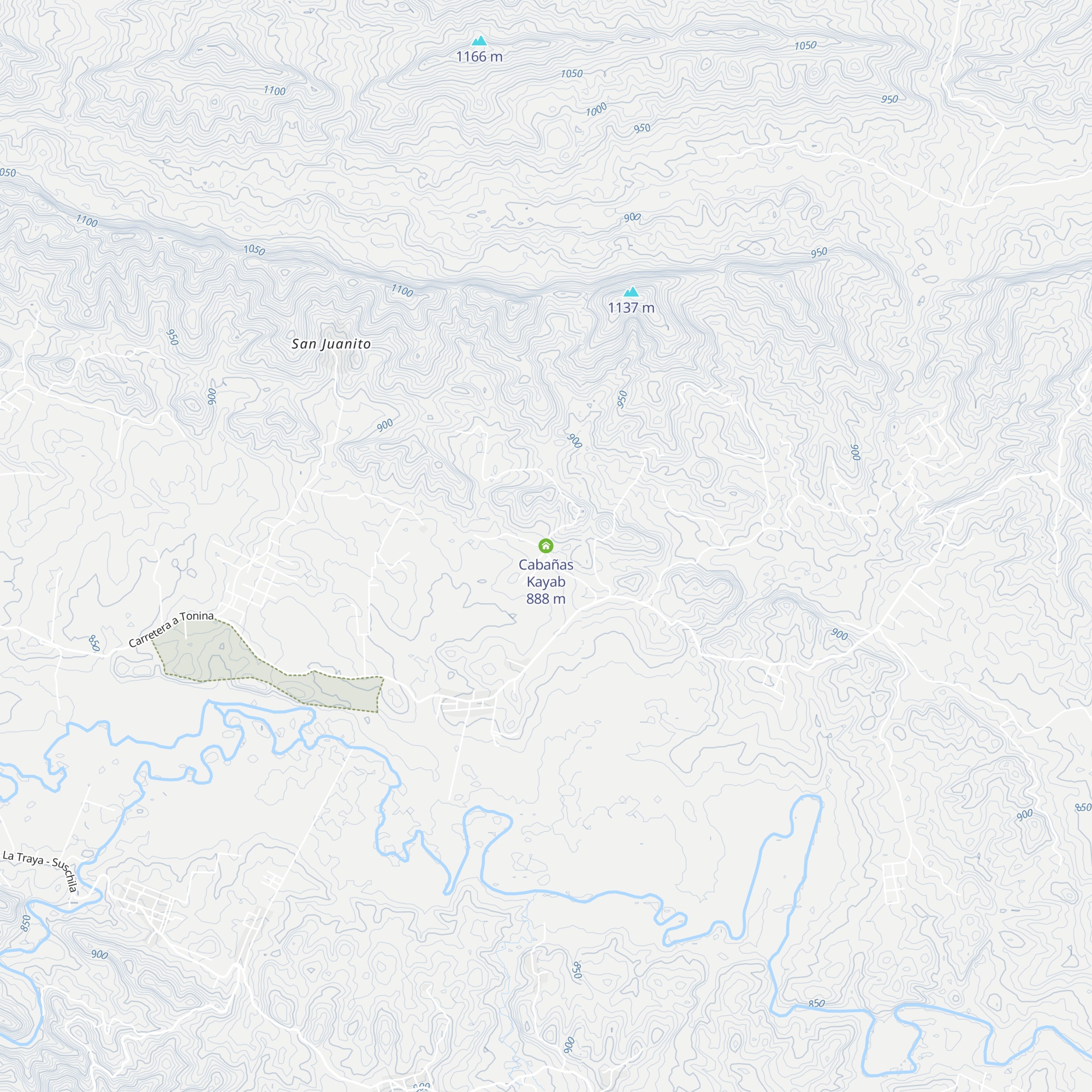 Cabañas Kayab map