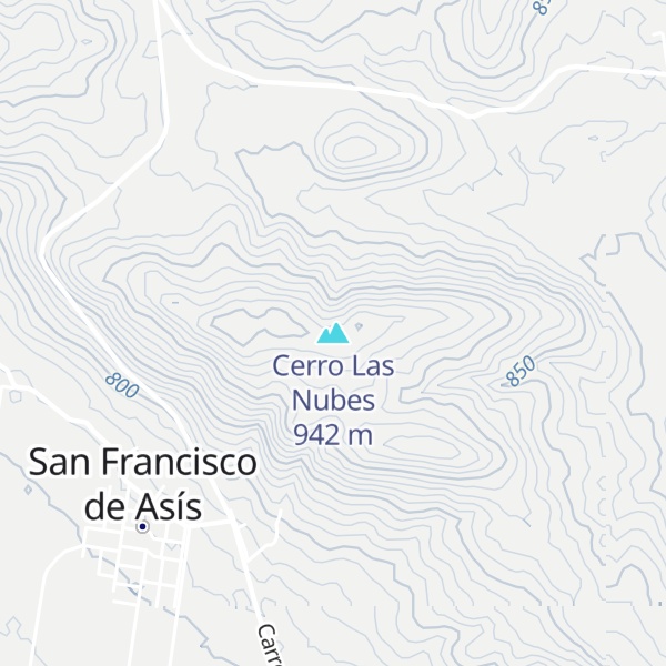 Map of Cerro Las Nubes