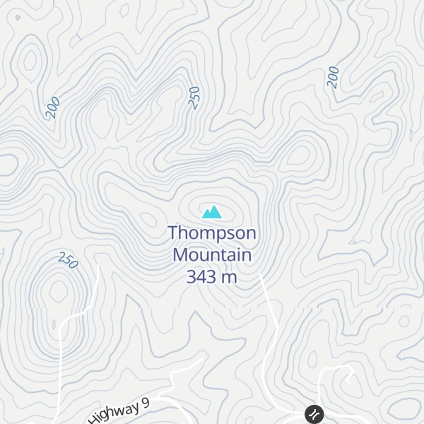 Map of Thompson Mountain