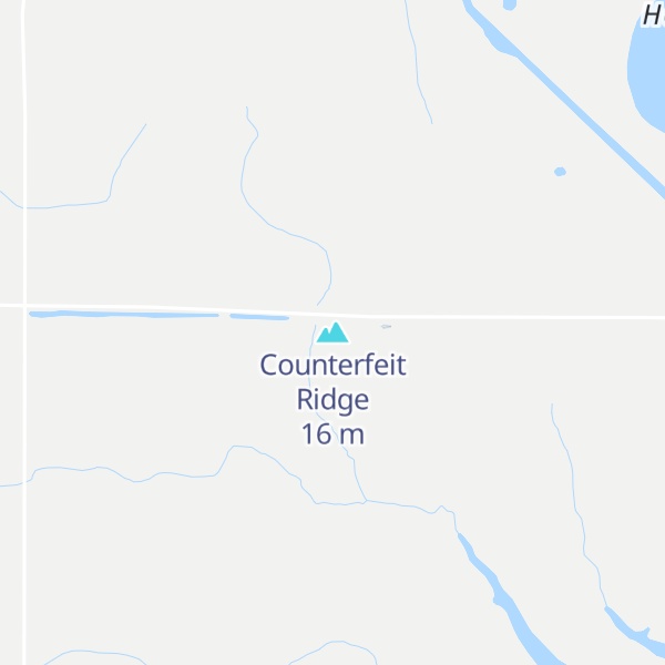 Map of Counterfeit Ridge
