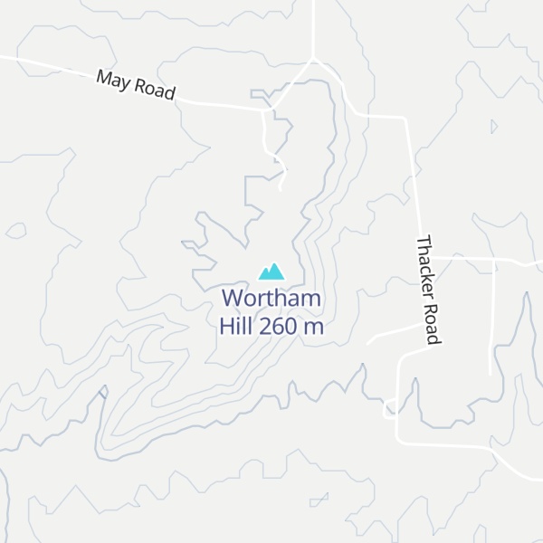 Map of Wortham Hill