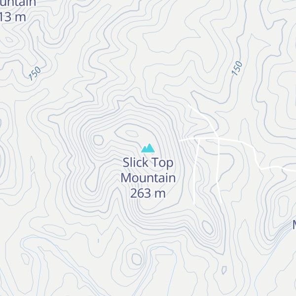 Map of Slick Top Mountain