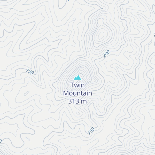 Map of Twin Mountain