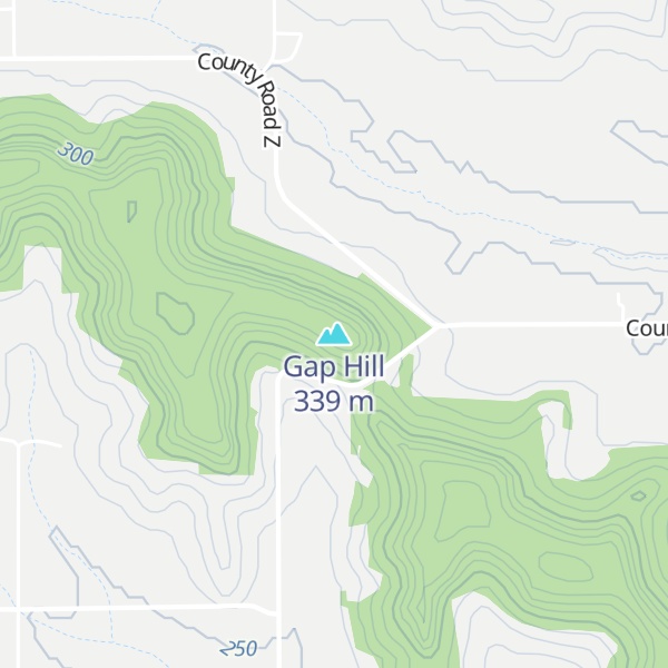 Map of Gap Hill
