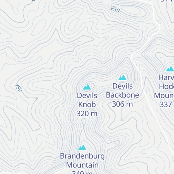 Map of Devils Knob
