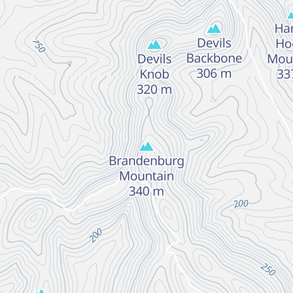 Map of Brandenburg Mountain