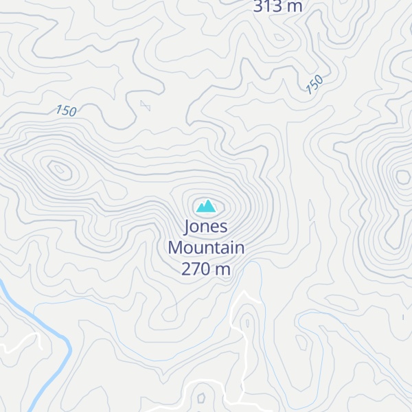 Map of Jones Mountain