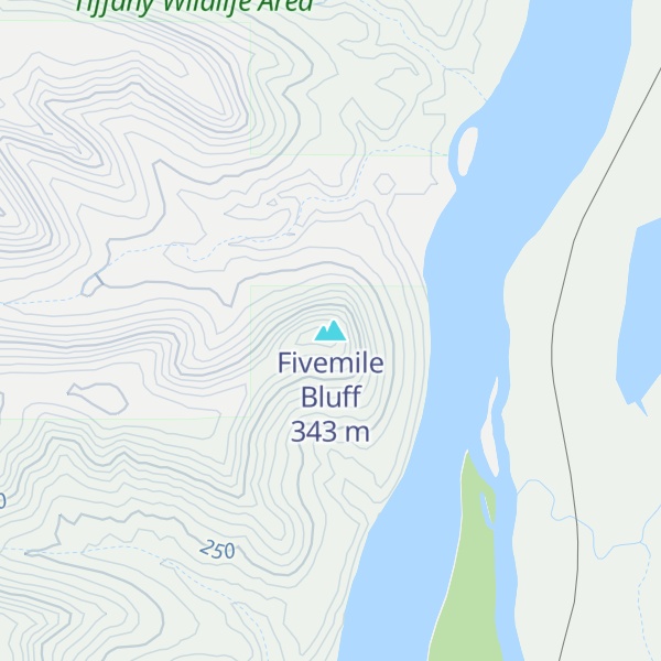 Map of Fivemile Bluff
