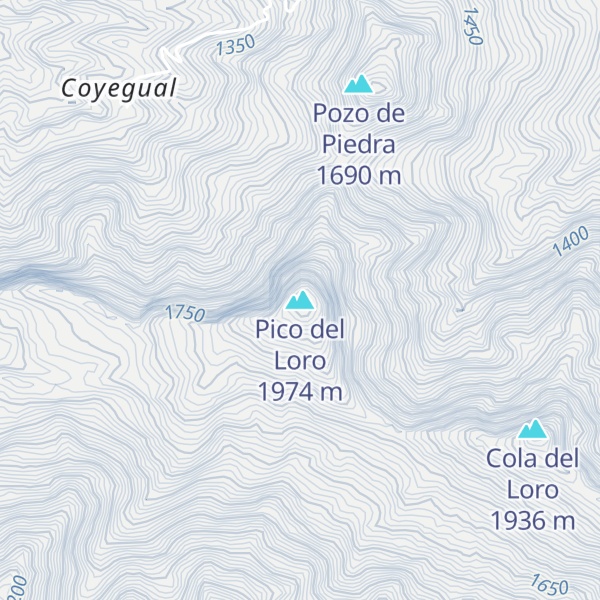 Map of Pico del Loro
