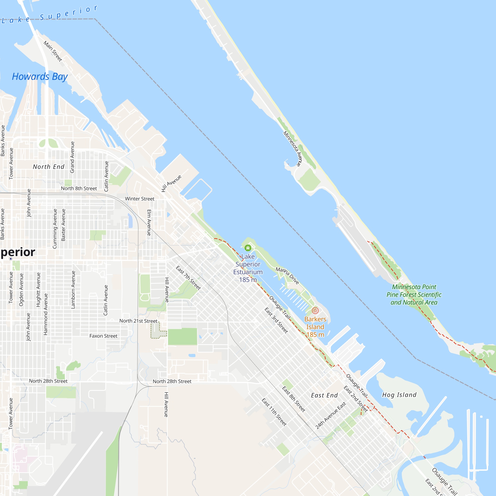 Lake Superior Estuarium map