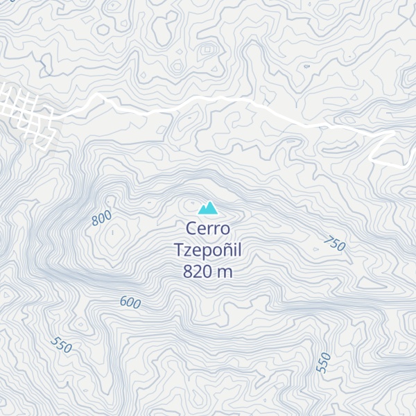Map of Cerro Tzepoñil