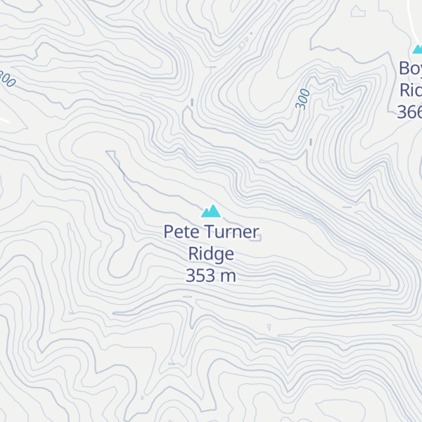 Map of Pete Turner Ridge