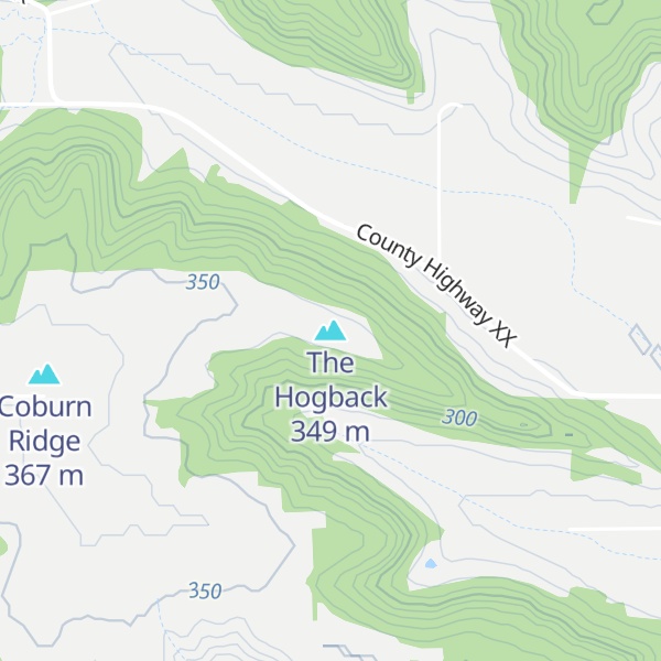 Map of The Hogback