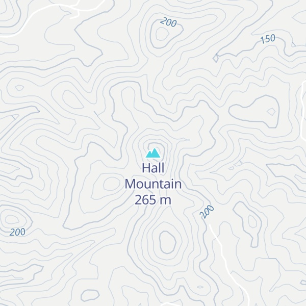 Map of Hall Mountain