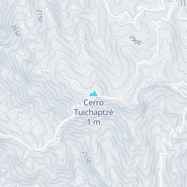 Map of Cerro Tuichaptzé