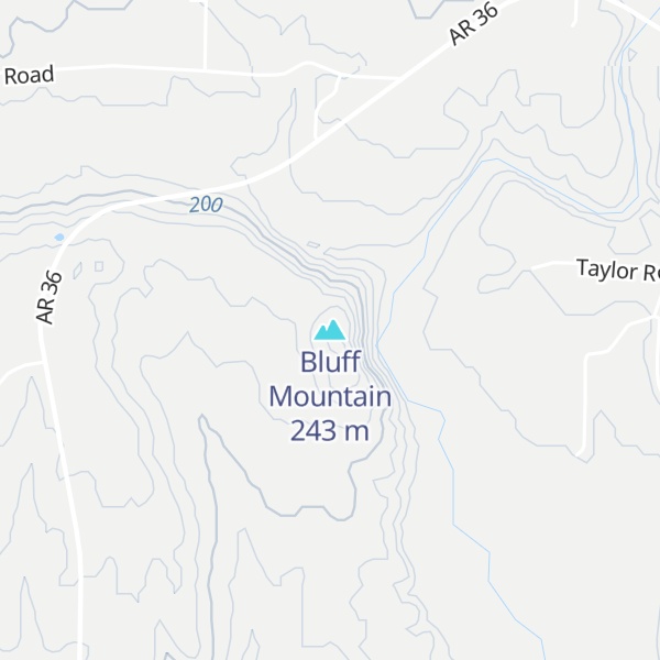 Map of Bluff Mountain