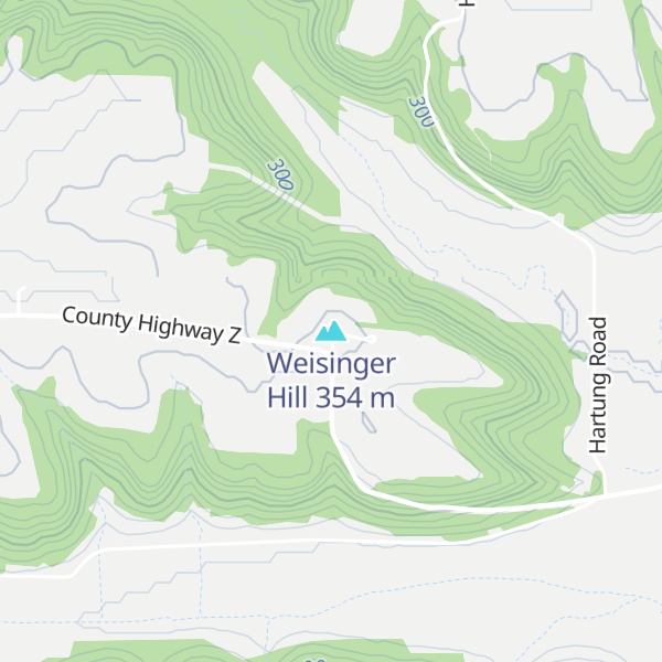 Map of Weisinger Hill