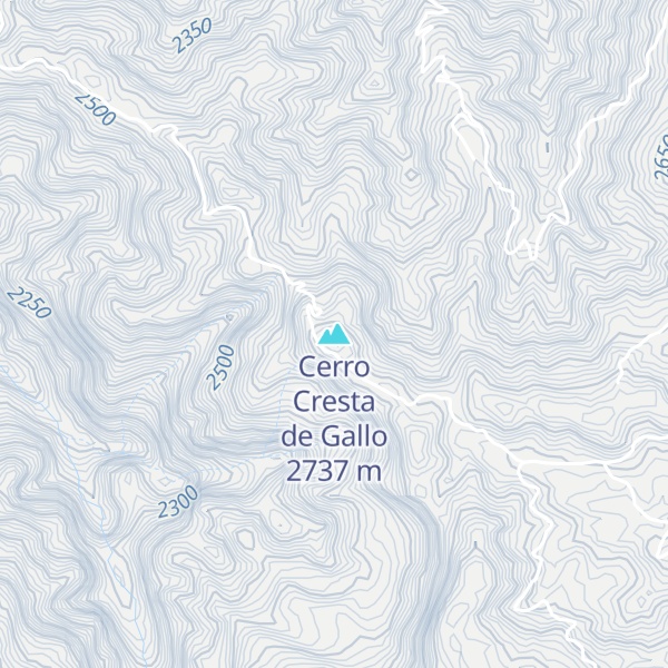 Map of Cerro Cresta de Gallo