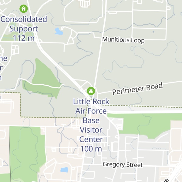 Map of Little Rock Air Force Base Visitor Center