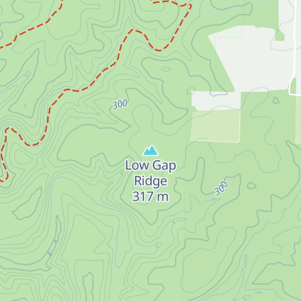 Map of Low Gap Ridge