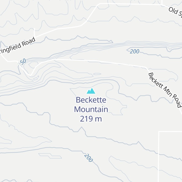 Map of Beckette Mountain