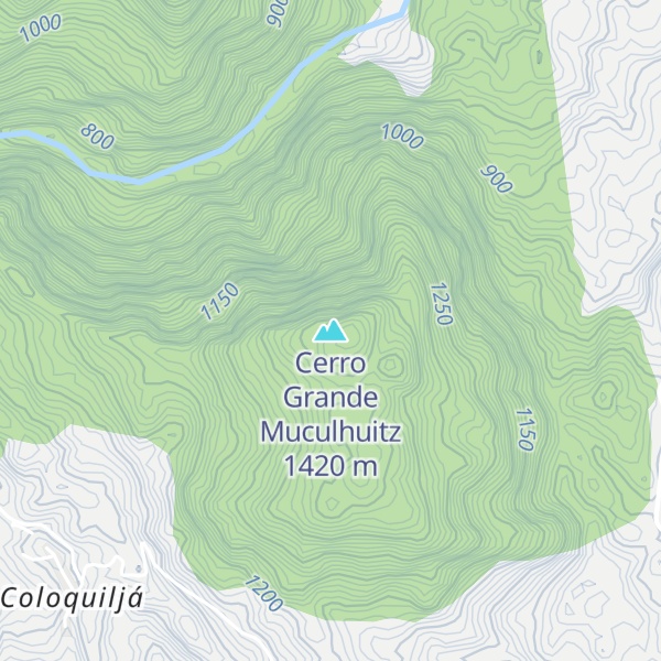 Map of Cerro Grande Muculhuitz