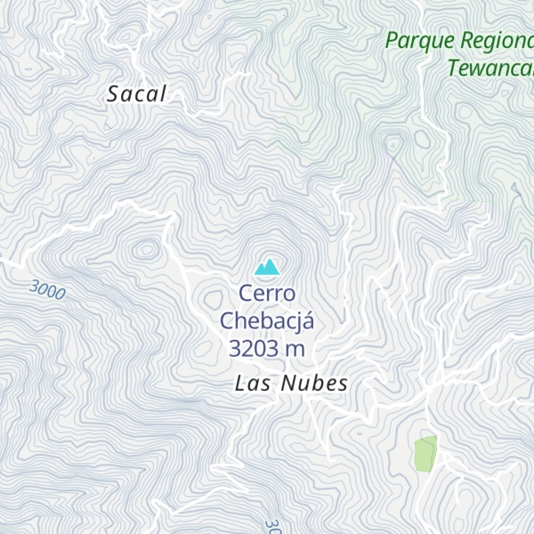 Map of Cerro Chebacjá