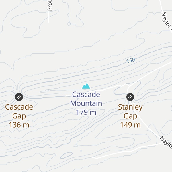Map of Cascade Mountain
