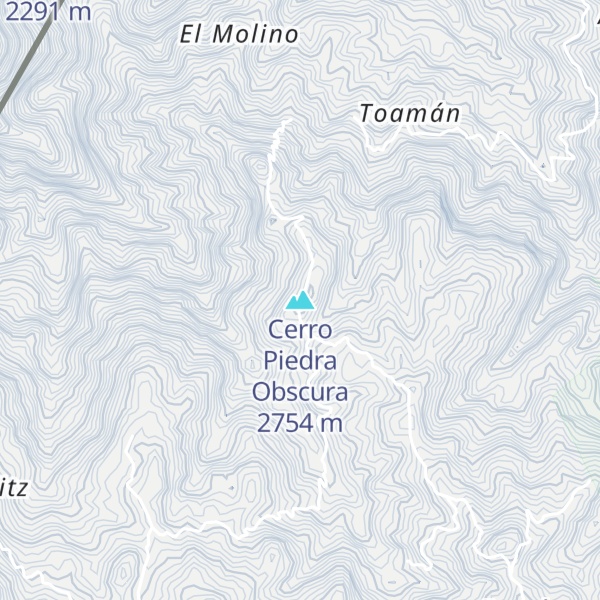 Map of Cerro Piedra Obscura