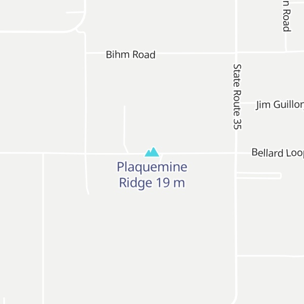 Map of Plaquemine Ridge