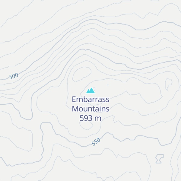 Map of Embarrass Mountains