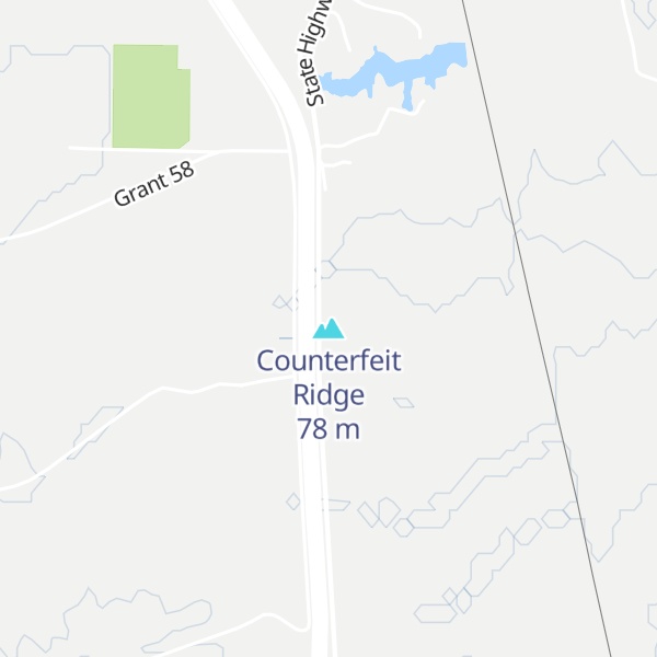 Map of Counterfeit Ridge