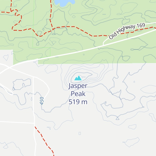 Map of Jasper Peak