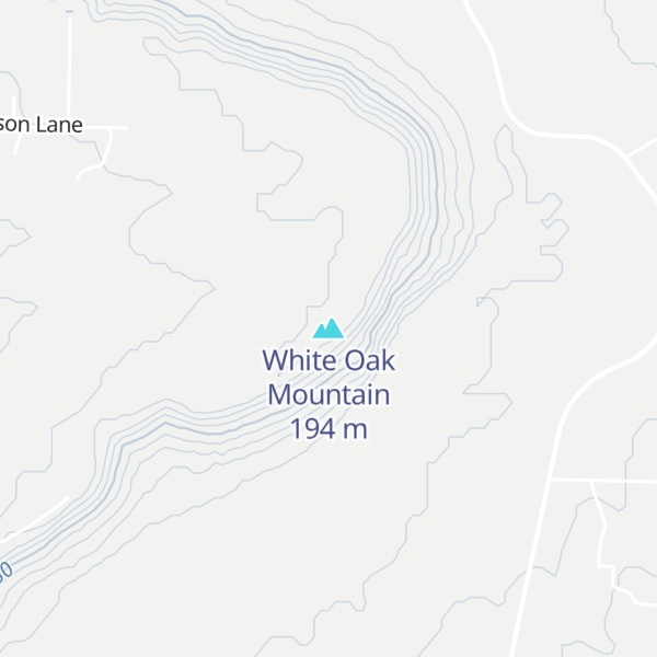 Map of White Oak Mountain